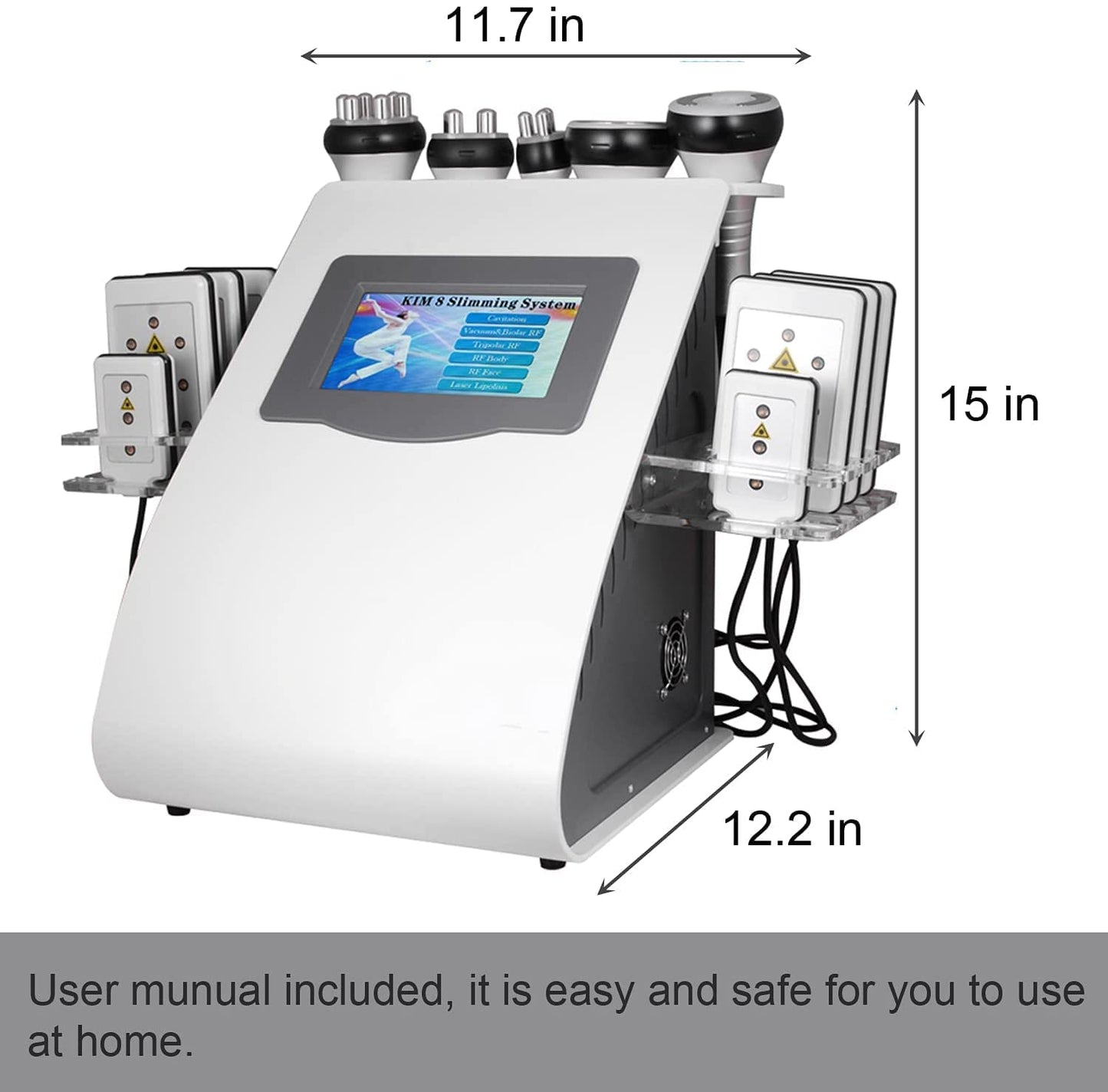 Welocity Professional 6 in 1 Body Lipo Cavitation Machine, Lipo Cavitation for Fat Removal | Skin Tightening Machine, Body Skin Light Spa Care