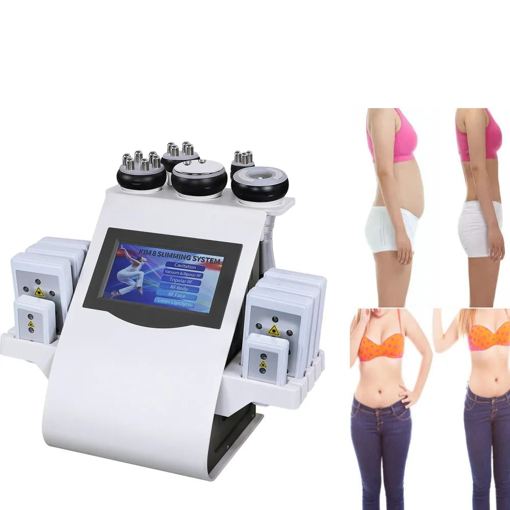 Welocity Professional 6 in 1 Body Lipo Cavitation Machine, Lipo Cavitation for Fat Removal | Skin Tightening Machine, Body Skin Light Spa Care